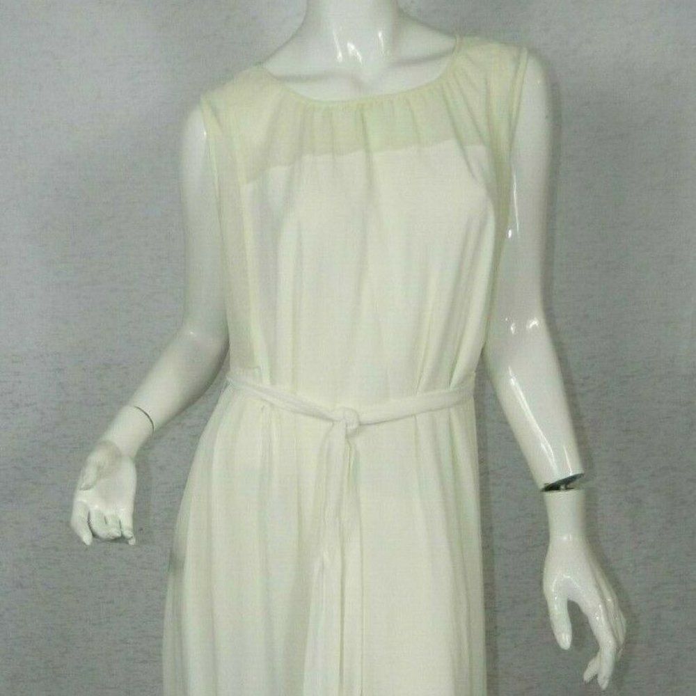 Madewell Maxi Dress White Sheer Panels Medium - Picture 1 of 8